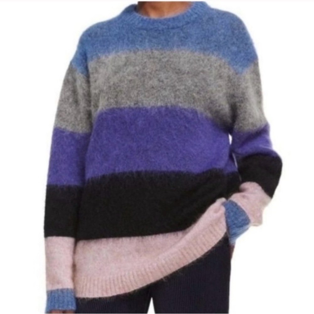 Acne Studios Albah Mohair Striped Sweater Size S - Picture 2 of 10